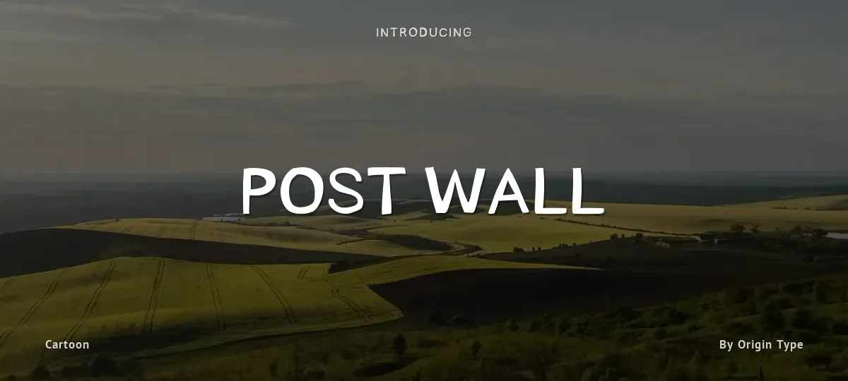 Post Wall font preview