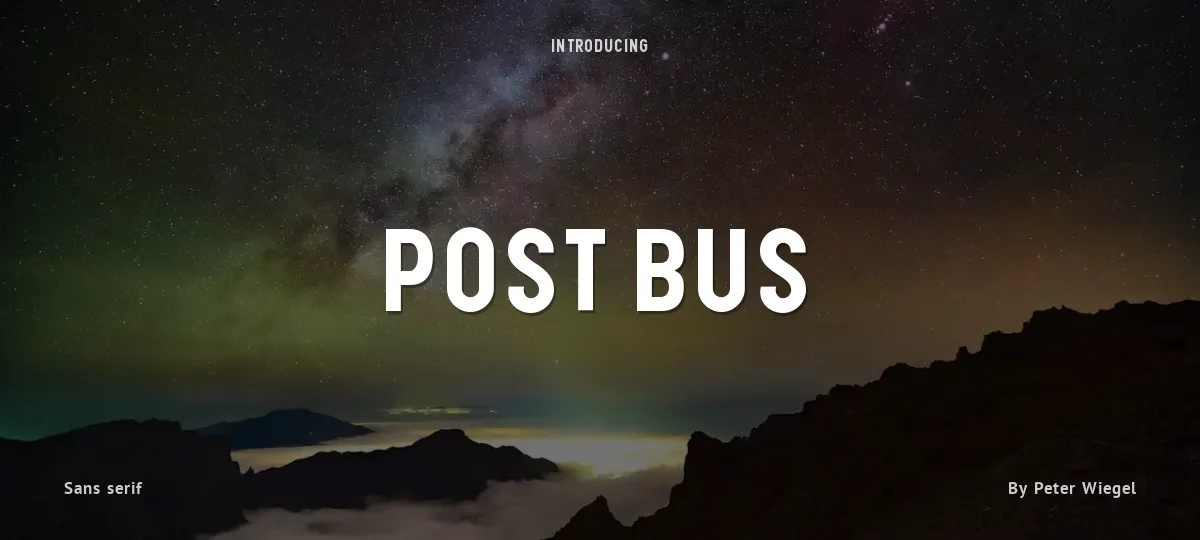 Post Bus font preview