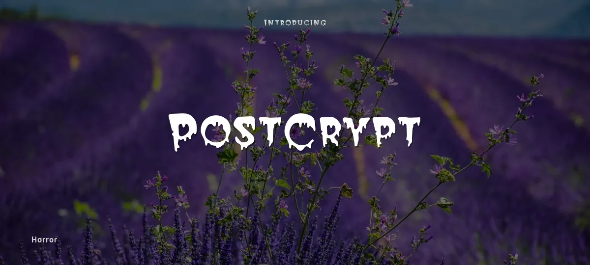 PostCrypt font preview
