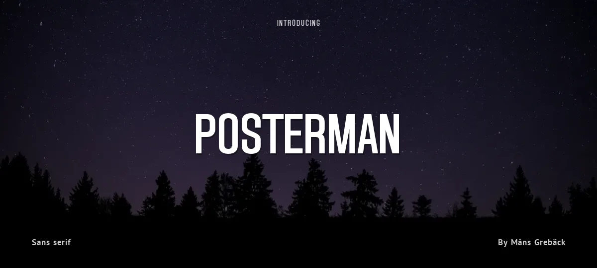 Posterman font preview
