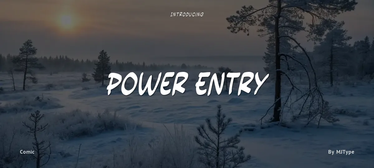 Power Entry font preview