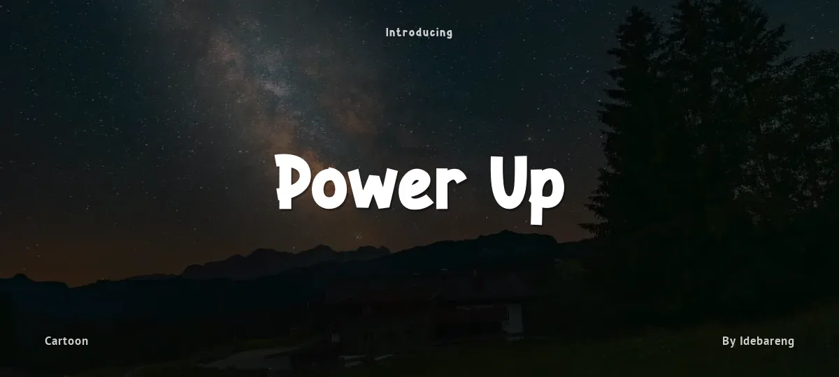 Power Up font preview
