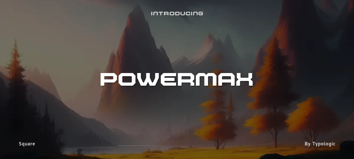 Powermax font preview