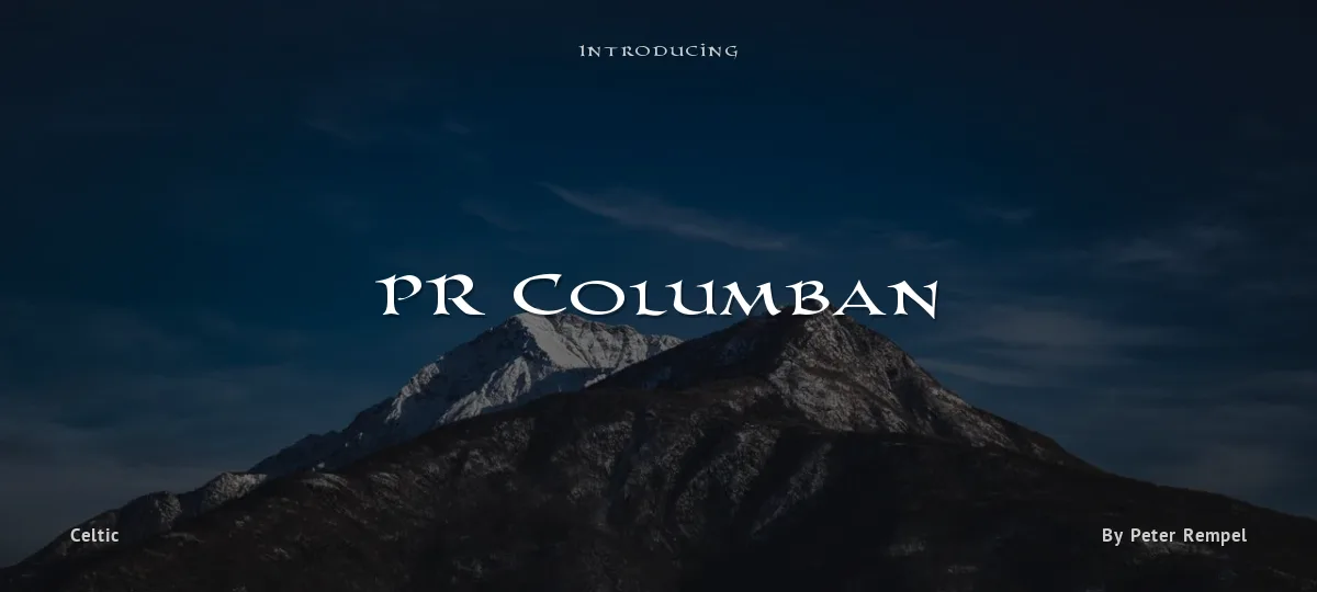 PR Columban font preview