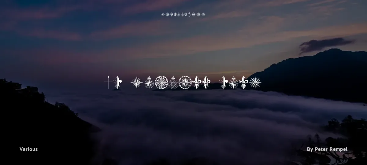 PR Compass Rose font preview