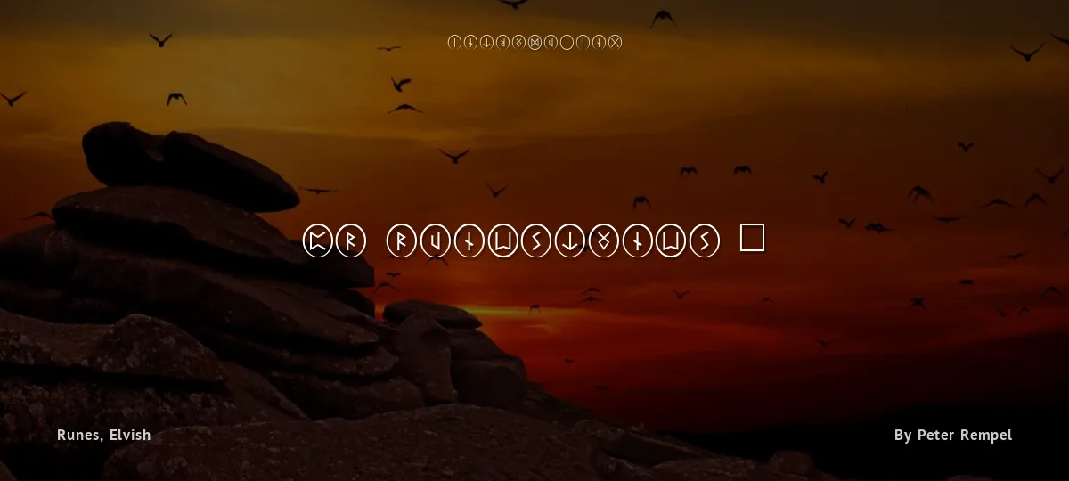 PR Runestones 2 font preview