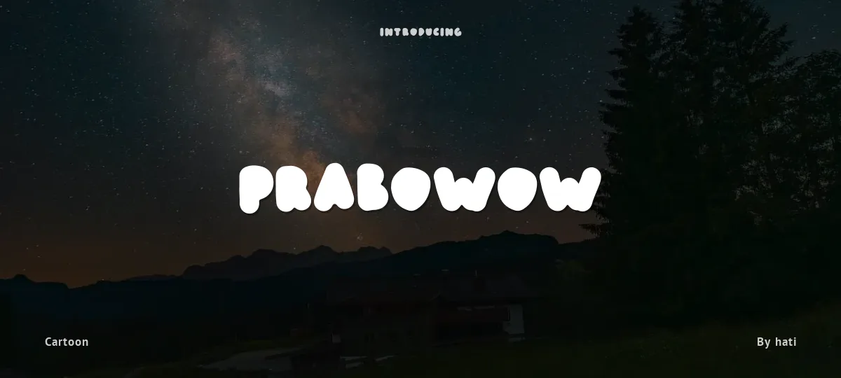 Prabowow font preview