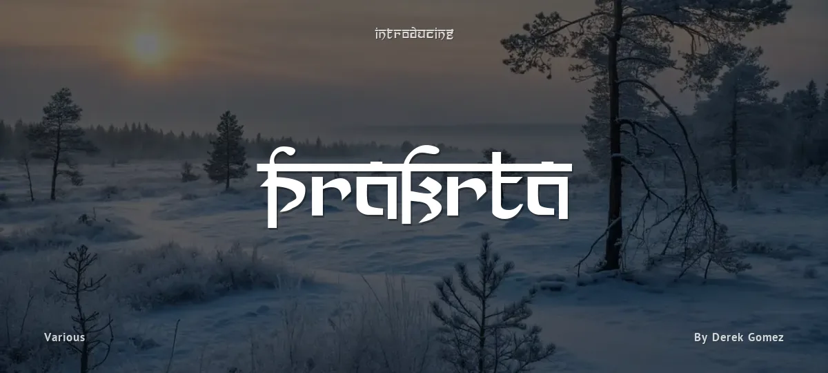 Prakrta font preview