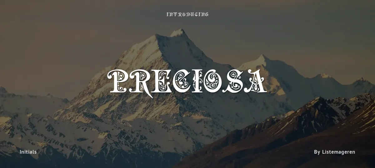 Preciosa font preview