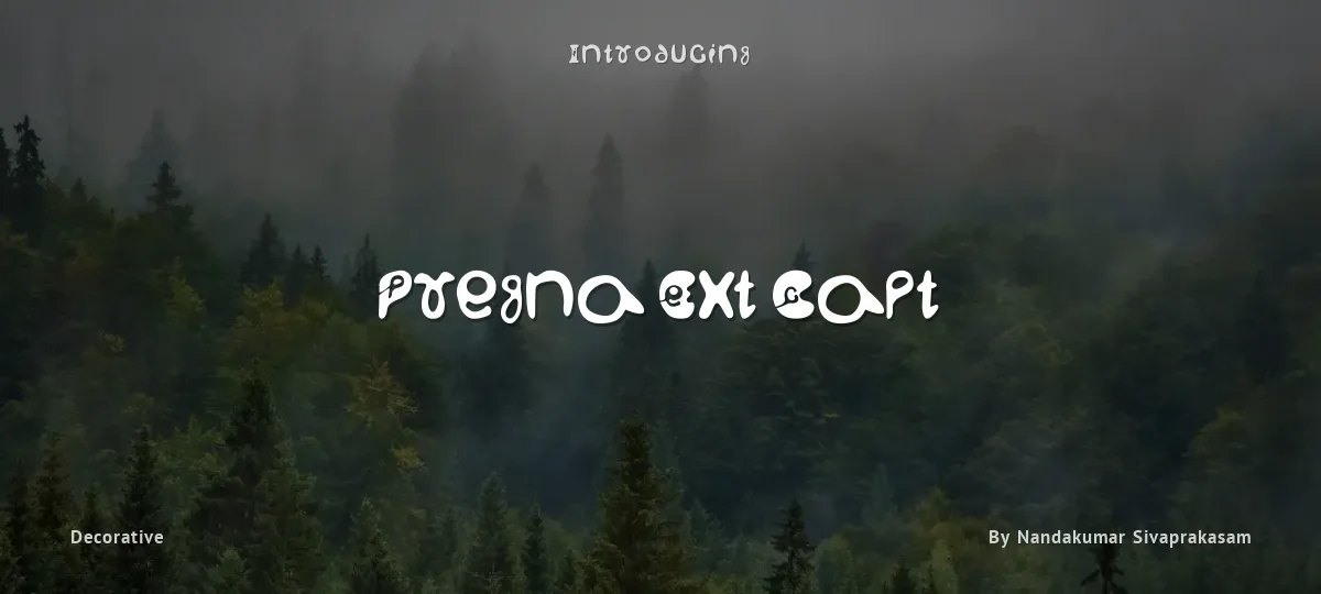 Pregna Ext Capt font preview