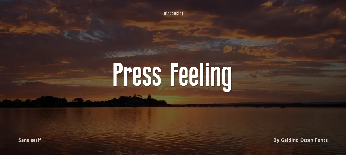 Press Feeling font preview