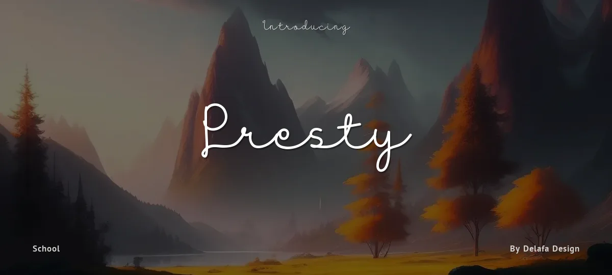 Presty font preview