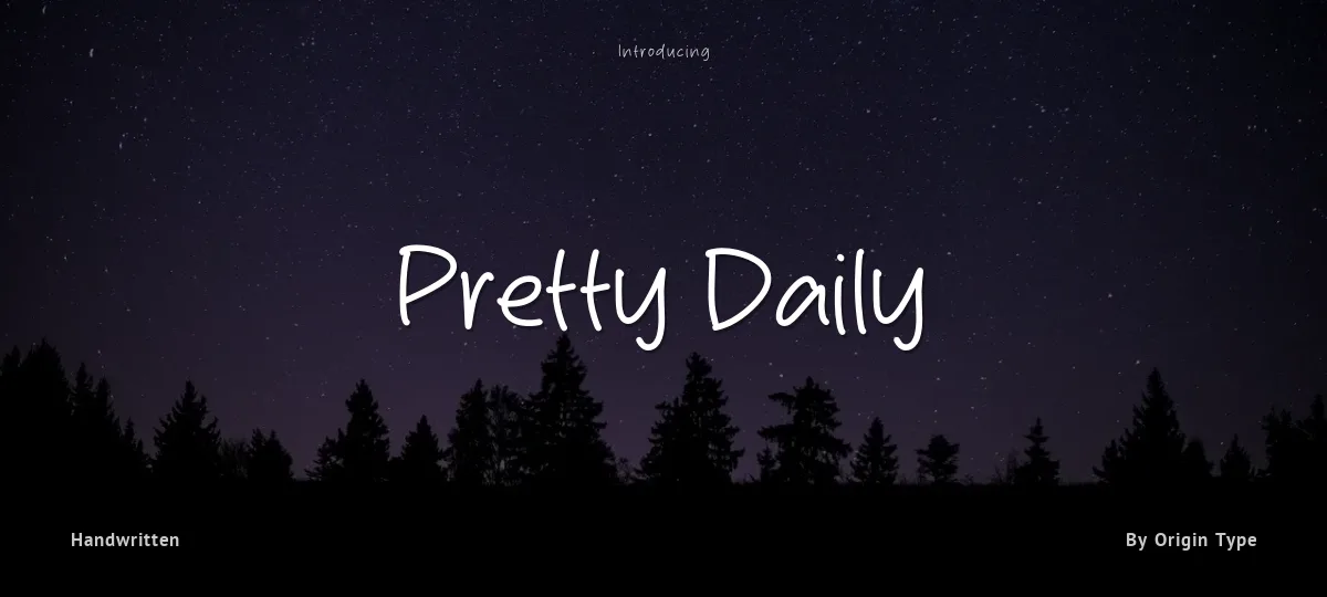 Pretty Daily font preview