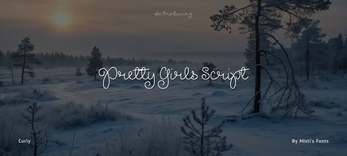 Pretty Girls Script font preview