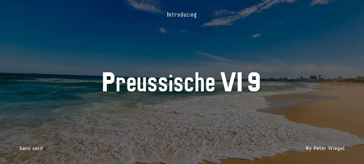 Preussische VI 9 font preview