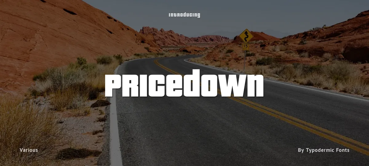 Pricedown font preview
