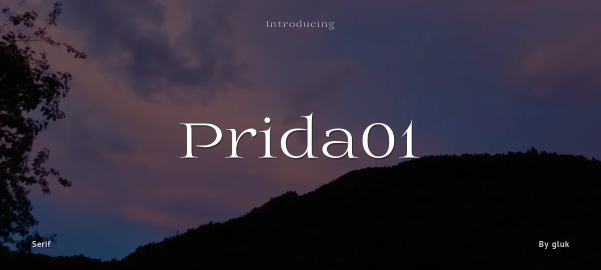 Prida01 font preview