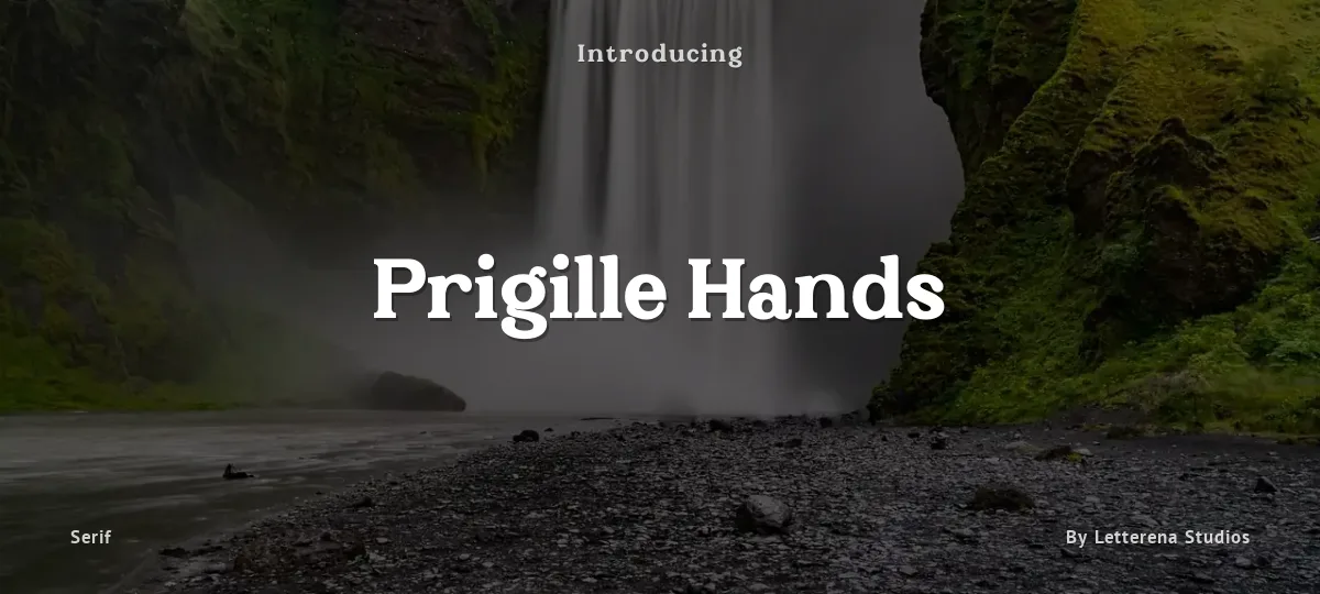 Prigille Hands font preview