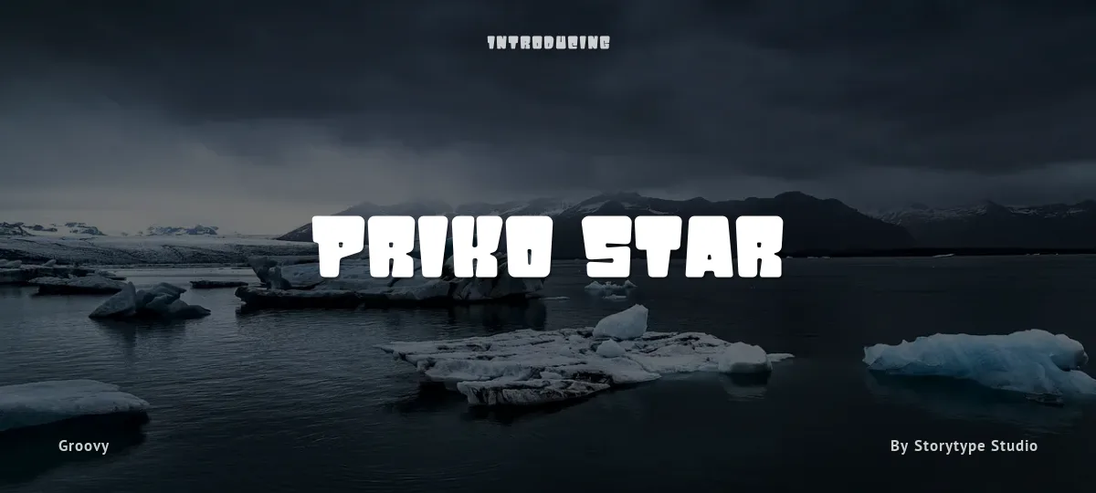 Priko Star font preview