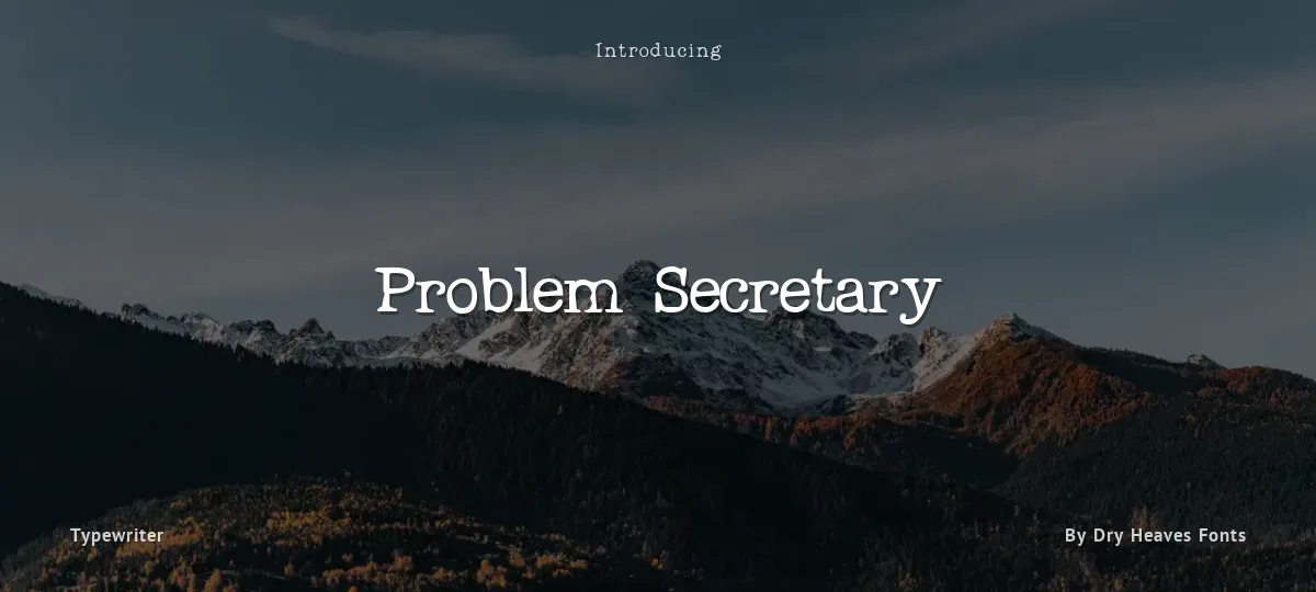 Problem Secretary font preview