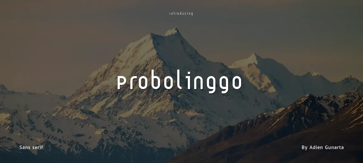 Probolinggo font preview