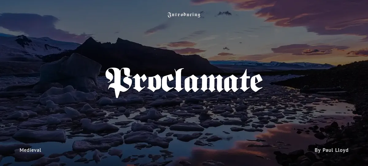 Proclamate font preview