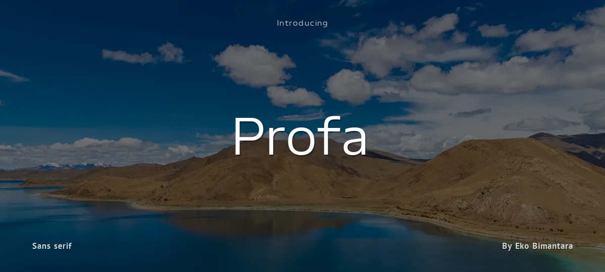 Profa font preview