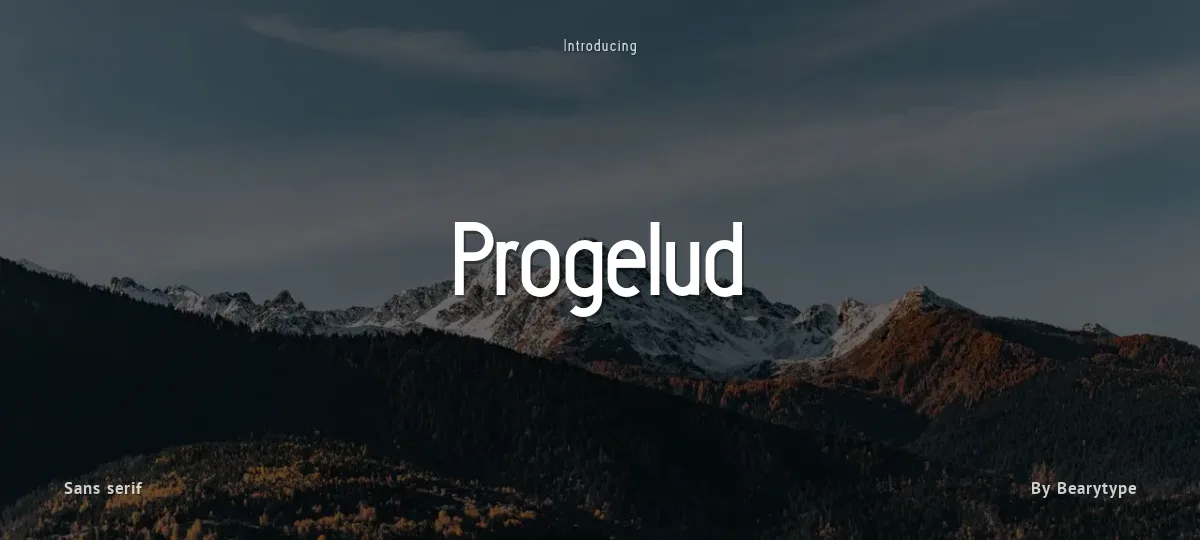 Progelud font preview