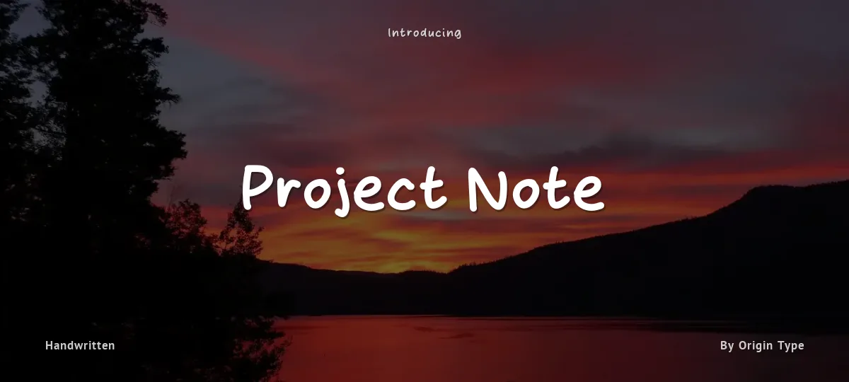 Project Note font preview