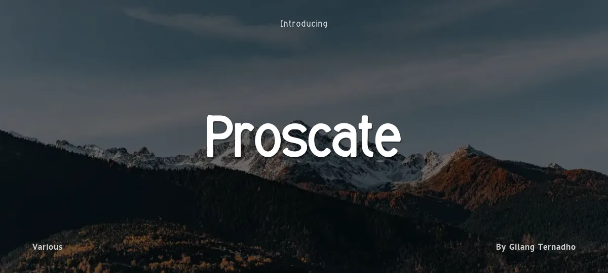 Proscate font preview