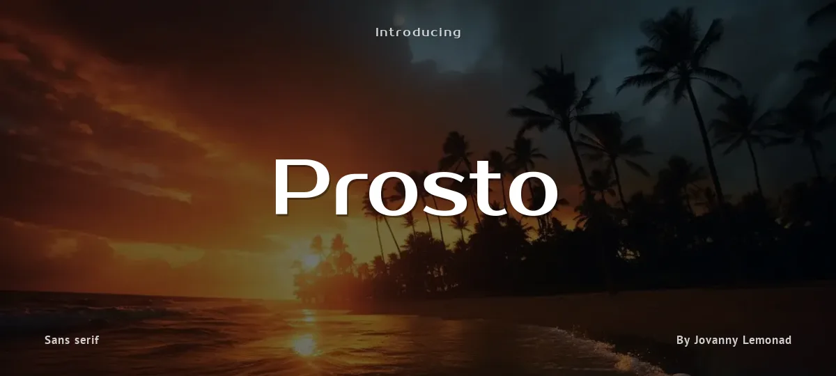 Prosto font preview