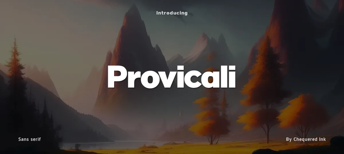 Provicali font preview