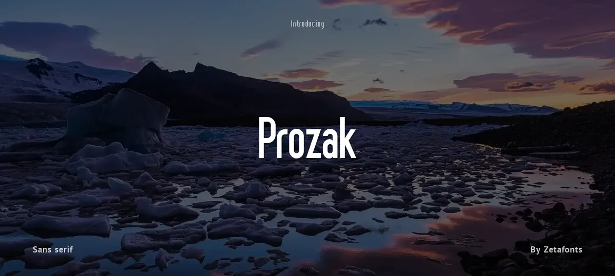 Prozak font preview