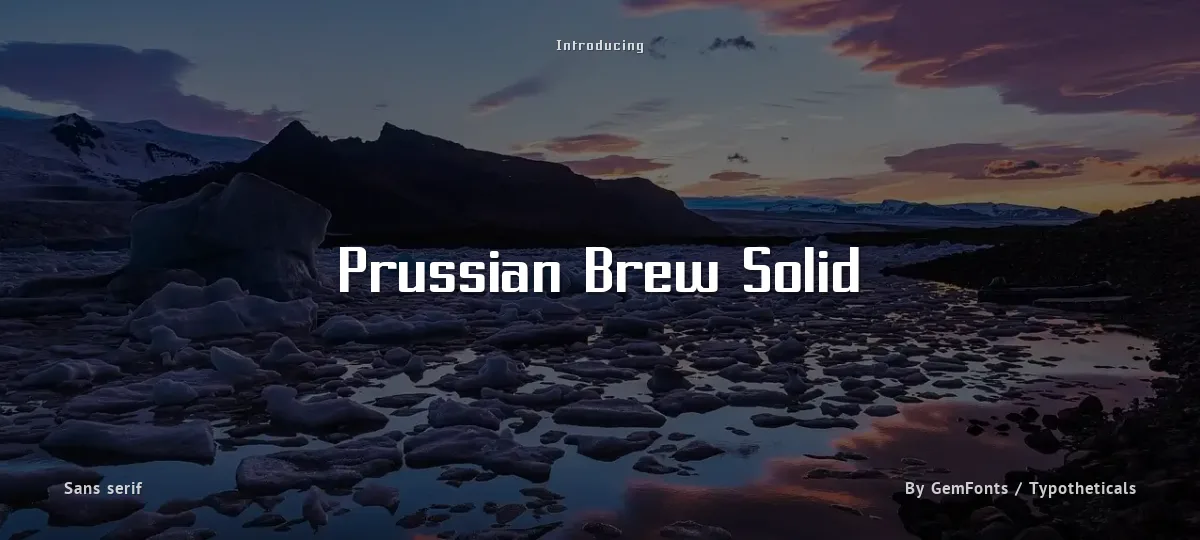 Prussian Brew Solid font preview