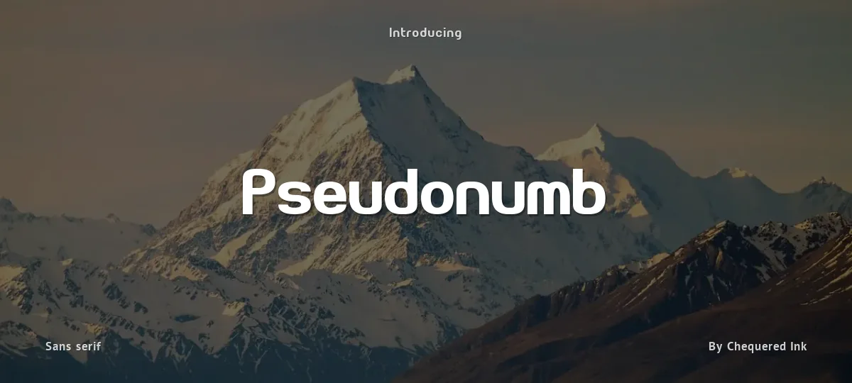 Pseudonumb font preview