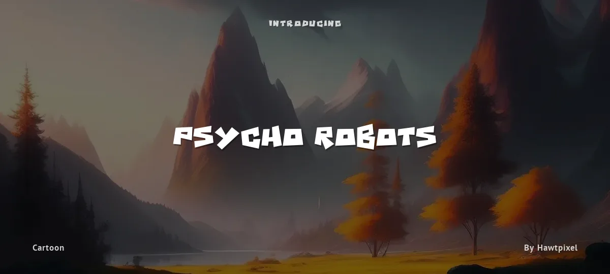 Psycho Robots font preview