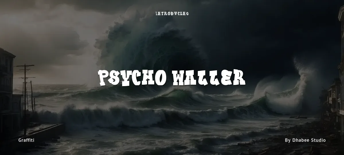 Psycho Waller font preview