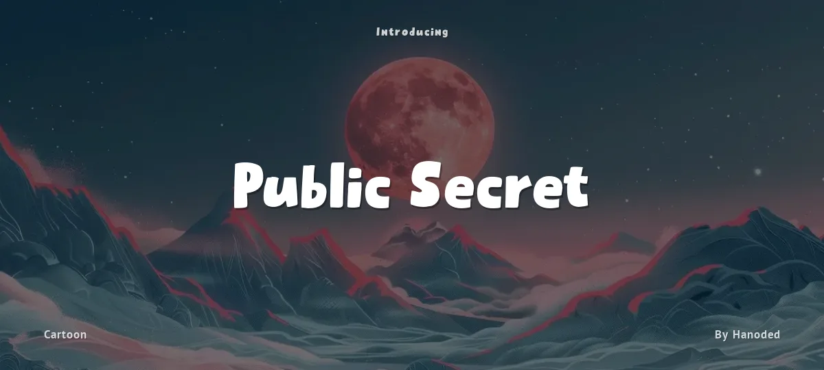 Public Secret font preview