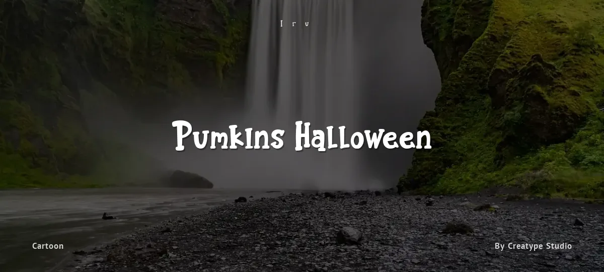 Pumkins Halloween font preview
