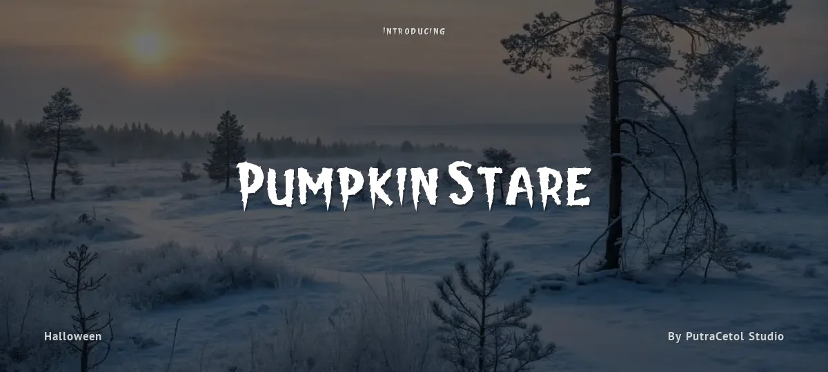 Pumpkin Stare font preview
