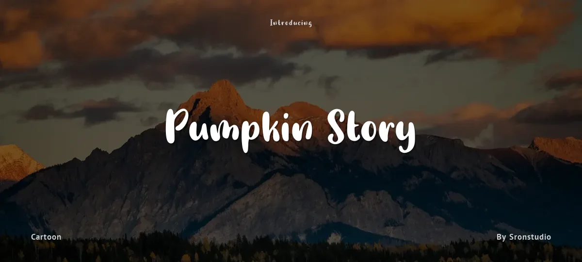 Pumpkin Story font preview