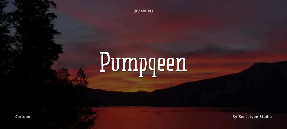 Pumpqeen font preview