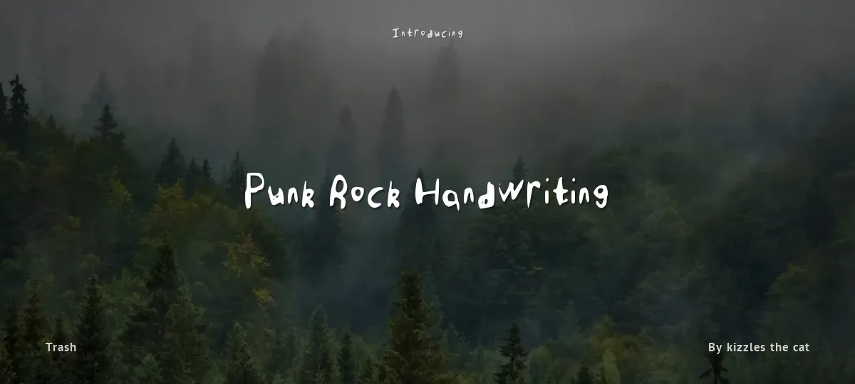 Punk Rock Handwriting font preview