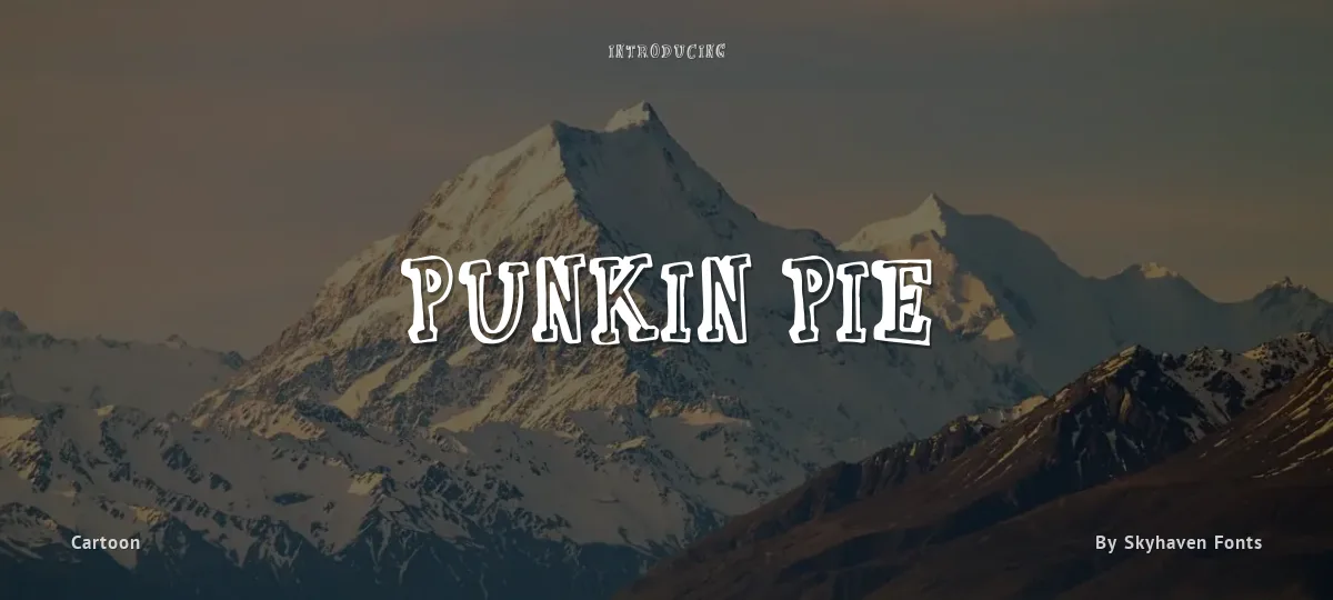 Punkin Pie font preview