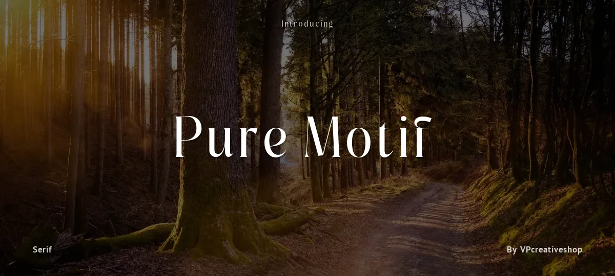 Pure Motif font preview