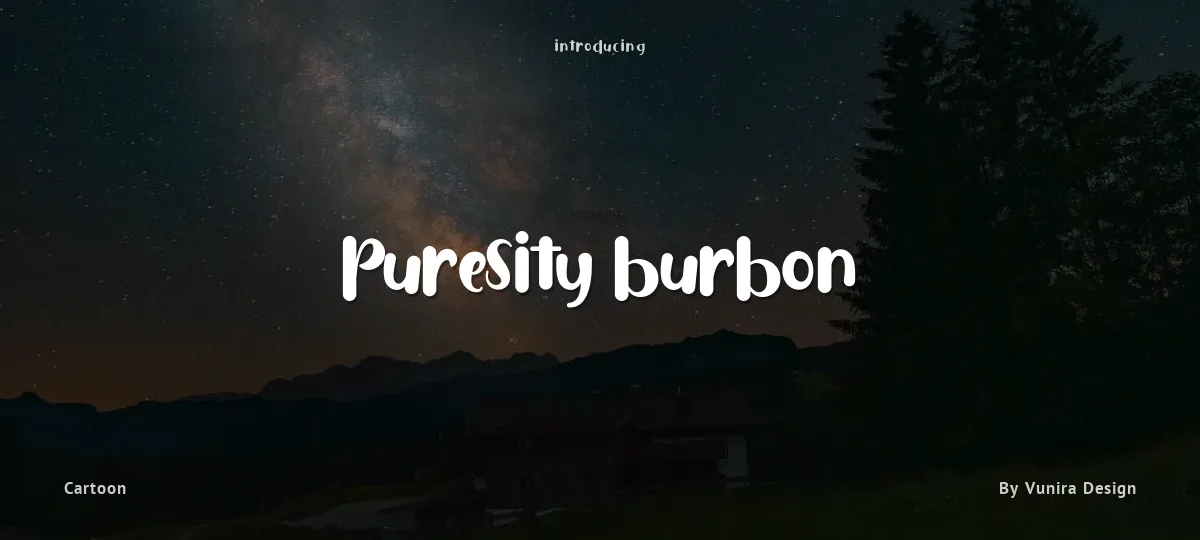 Puresity Burbon font preview
