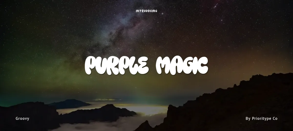 Purple Magic font preview
