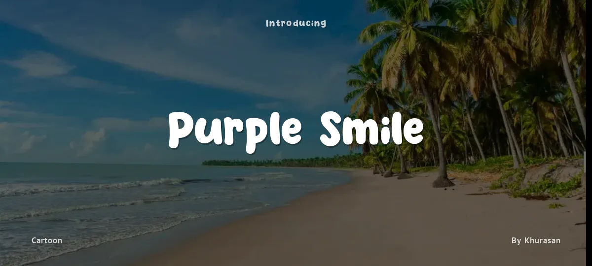 Purple Smile font preview