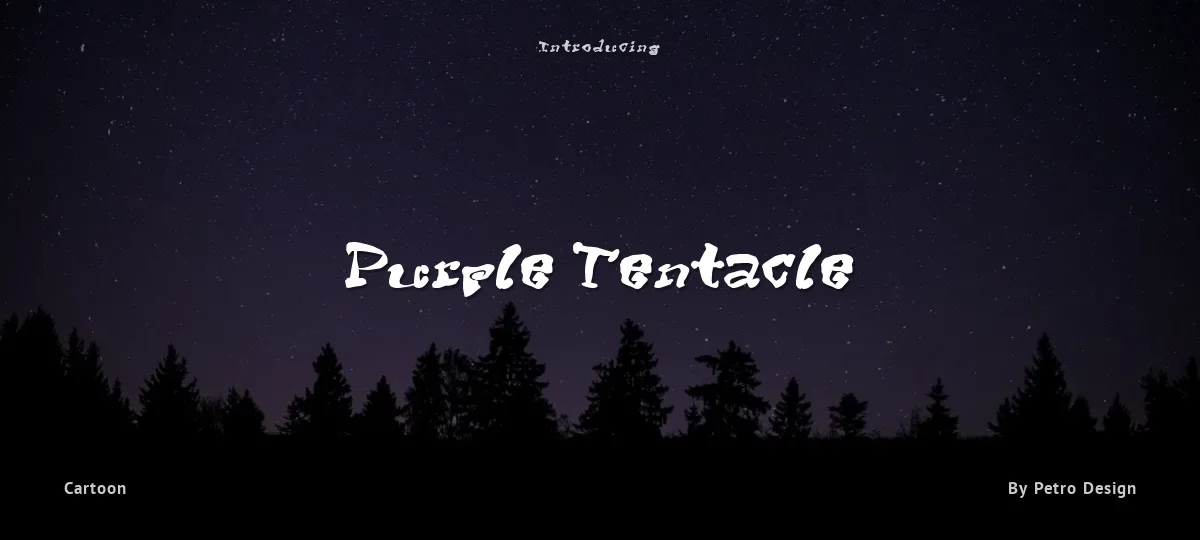 Purple Tentacle font preview