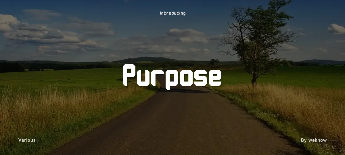 Purpose font preview